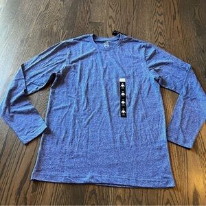 NWT mens Alfani long sleeve t-shirt blueberry Heather size medium